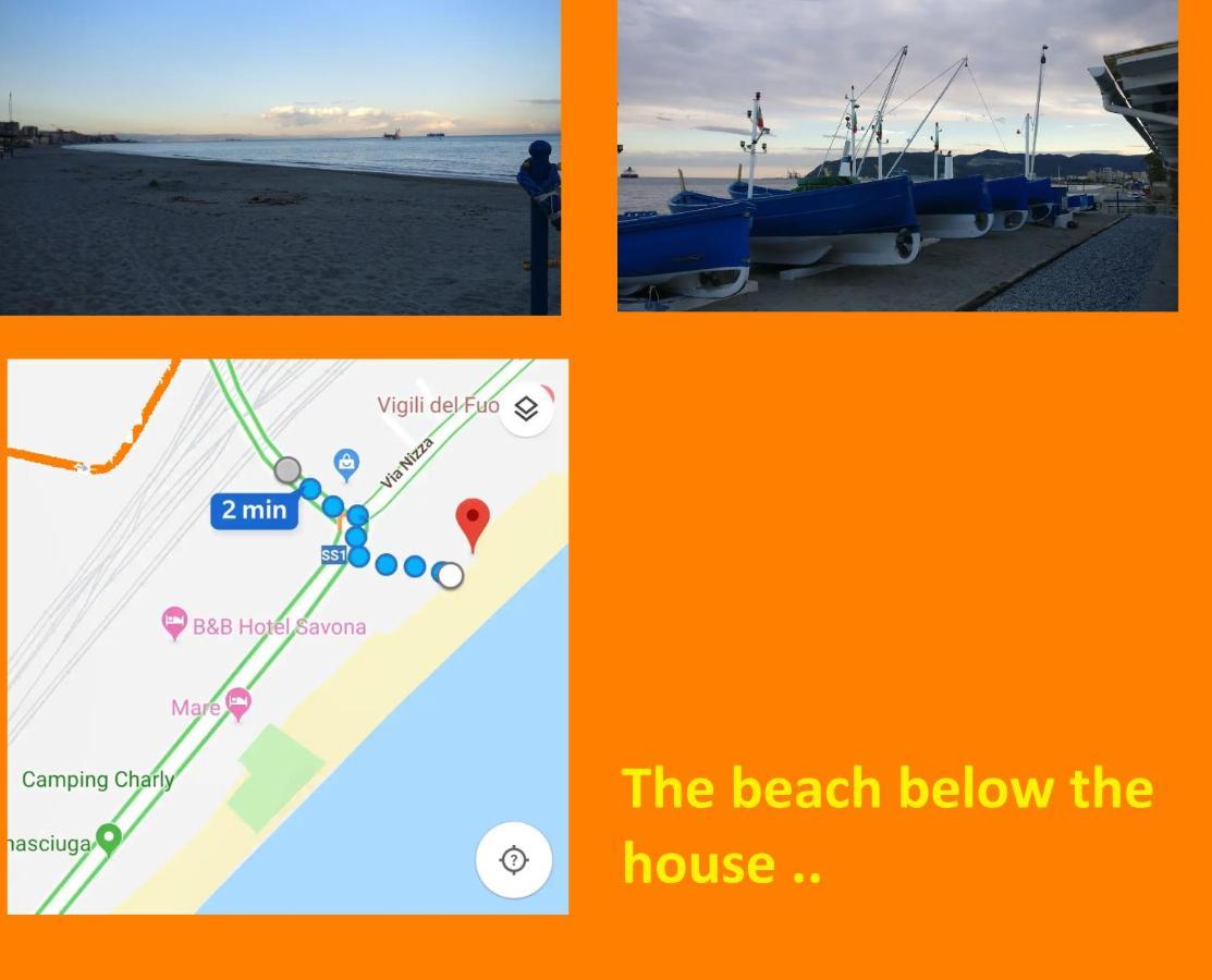 House Of Fly With Sea View, Front The Beach Savona Exterior photo